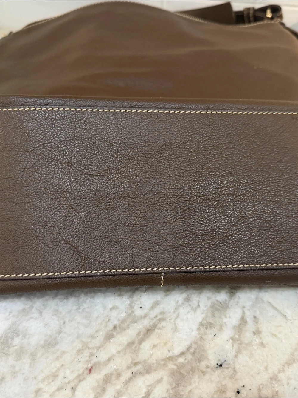 Dooney & Bourke dillen hobo bag Brown Pebbled Leather